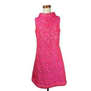 Mademoiselle vintage Dress pink  size US 8  Jacky O style sleeveless 34ch